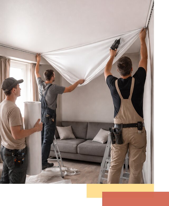 Монтаж сатинового натяжного потолка в Баксане качественно и быстро