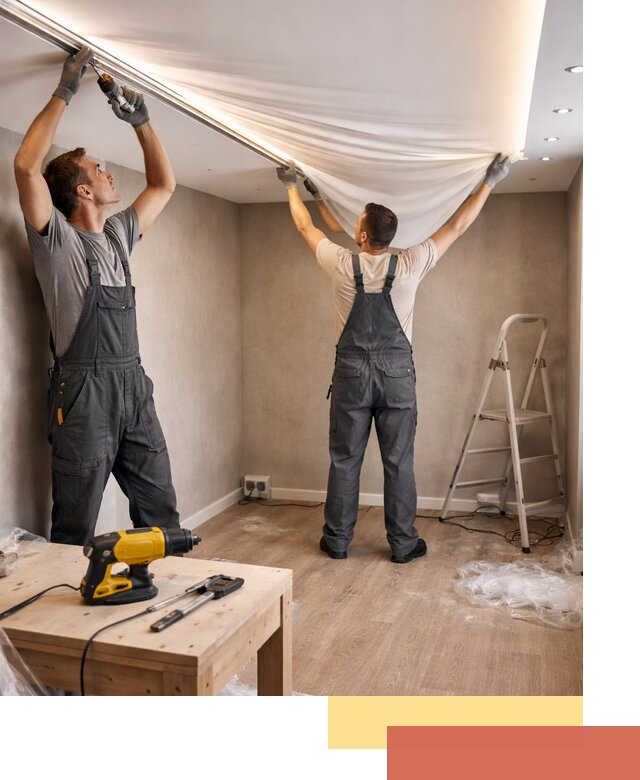 Монтаж натяжного потолка с подсветкой в Баксане цена и сроки