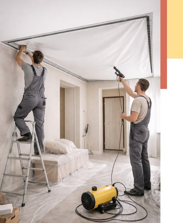 Монтаж натяжного потолка в прихожей в Баксане от 2677 руб. под ключ | ОТДЕЛОЧНИК-Бкс