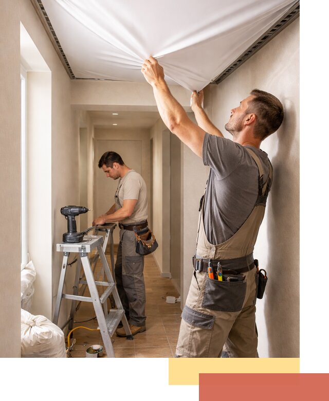 Монтаж натяжного потолка в прихожей в Баксане