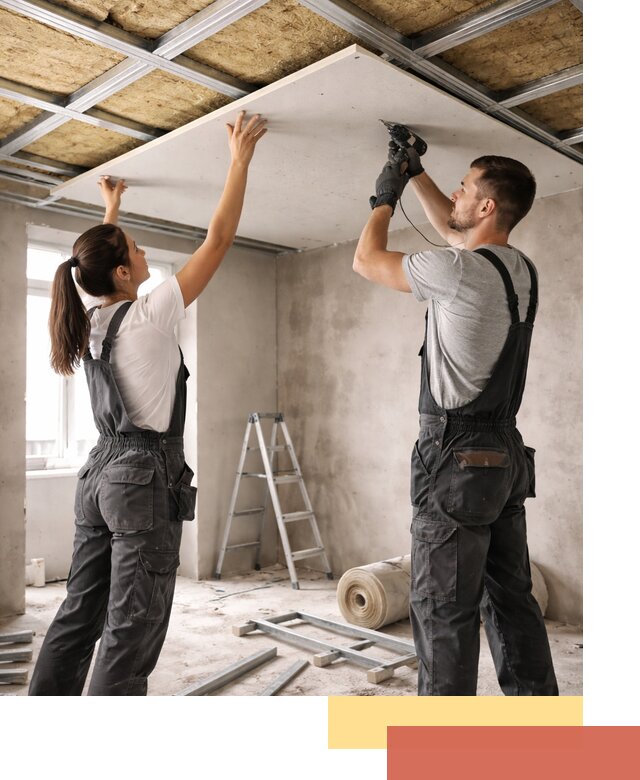 Звукоизоляция потолка из ГКЛ в Баксане профессионально и надежно