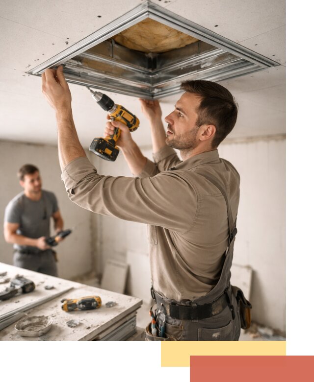 Монтаж люка в потолок из ГКЛ в Баксане