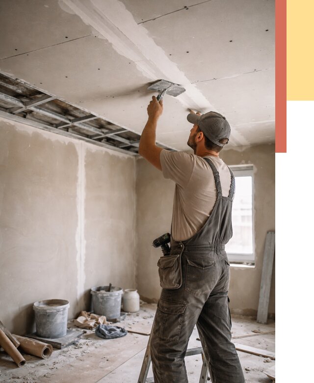 Ремонт потолка из гипсокартона в Баксане от 657 руб./м² — быстро и недорого | ОТДЕЛОЧНИК-Бкс