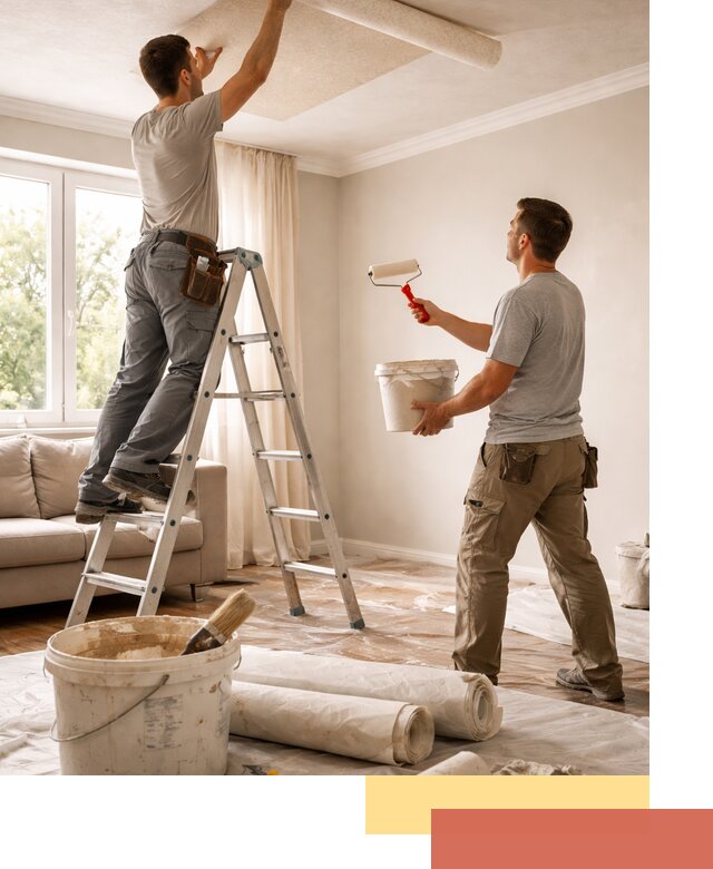 Поклейка обоев на потолок в Баксане — качественно и быстро