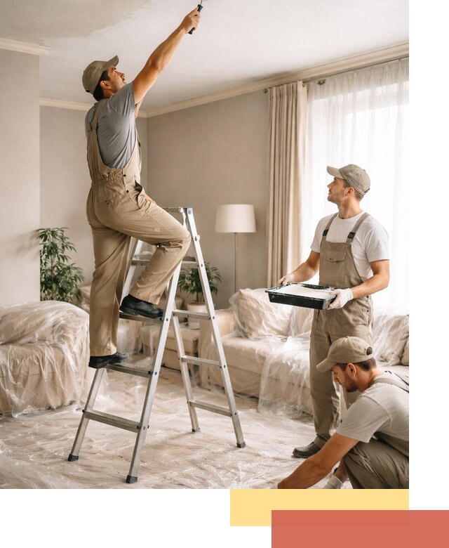 Покраска потолков акриловой краской в Баксане качественно и быстро