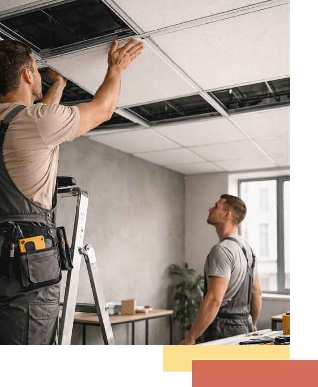 Монтаж потолочной плитки в Баксане качественно и в срок