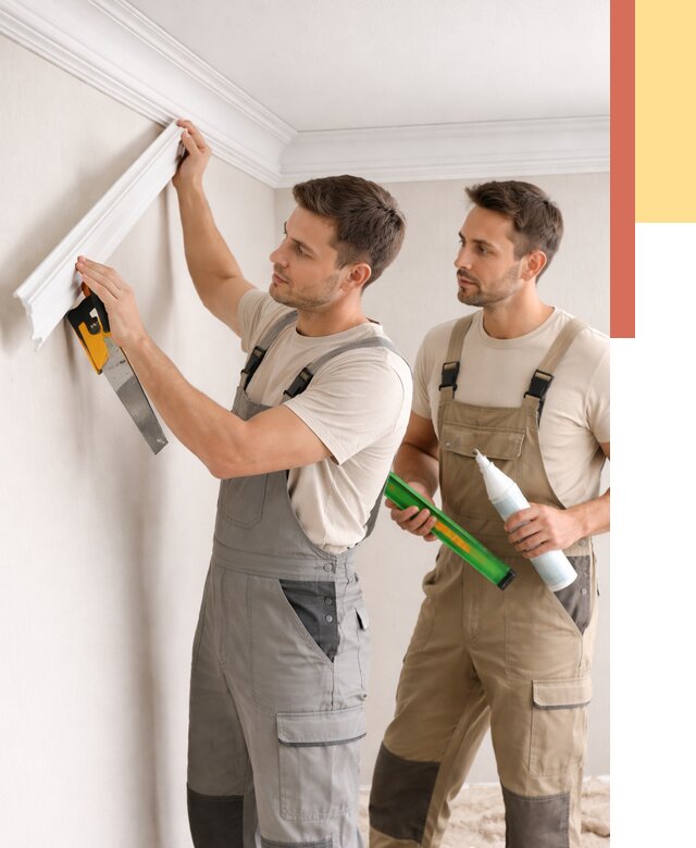 Монтаж потолочного плинтуса в Баксане от 2323 руб. — быстро и недорого | ОТДЕЛОЧНИК-Бкс