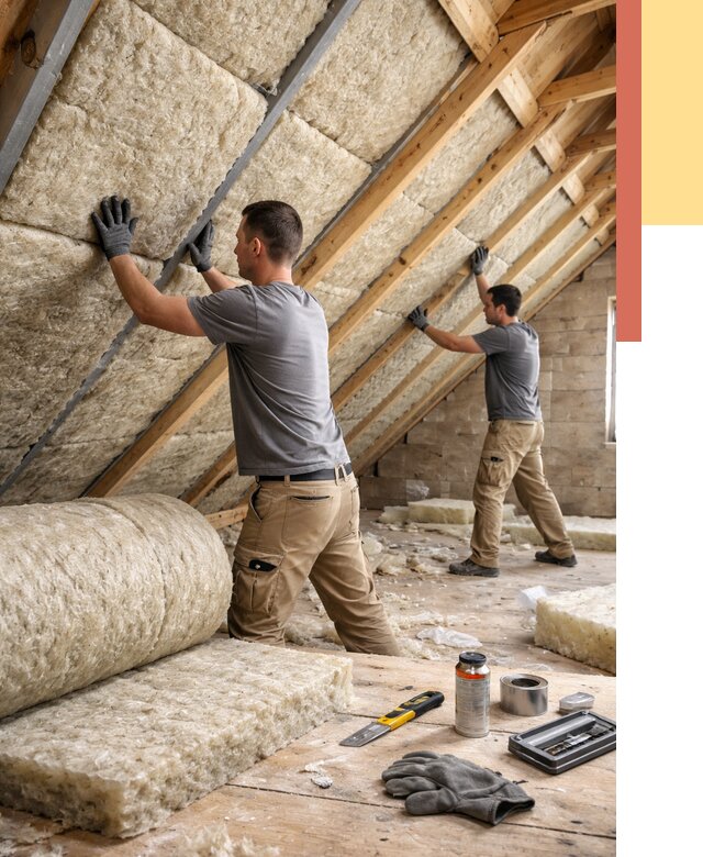 Утепление потолка минватой в Баксане от 1465 руб. — быстро и недорого | ОТДЕЛОЧНИК-Бкс