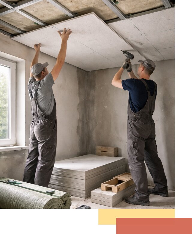 Шумоизоляция потолка панелями ЗИПС в Баксане